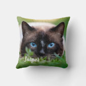 猫2パーソナライズされたペットの写真 クッション (裏面)