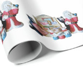 猫2匹、ネズミ3匹、サンタ ラッピングペーパー (ロールコーナー)