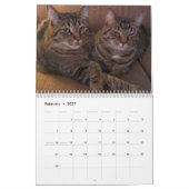 猫2015年Marlowe、Peepersの及びGryphon カレンダー (2月 2027)