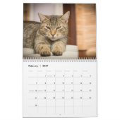 猫2027 カレンダー (2月 2027)