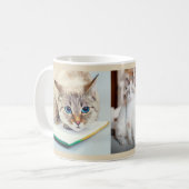 猫3枚のカスタム写真 かわいい子猫好きへのギフト コーヒーマグカップ (正面左)