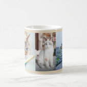 猫3枚のカスタム写真 かわいい子猫好きへのギフト コーヒーマグカップ (中央)