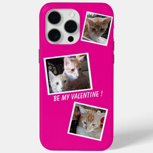 猫3枚コラージュのペット名グリーン Case-Mate iPhoneケース (裏面)