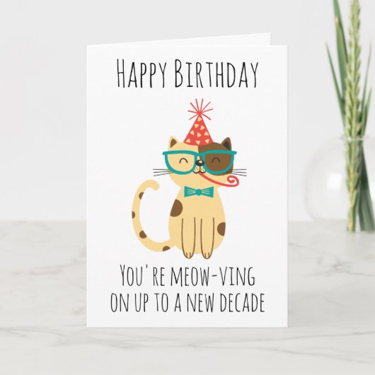 猫30th誕生日カード カード (正面)
