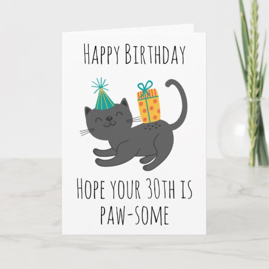 猫30th誕生日カード カード (正面)