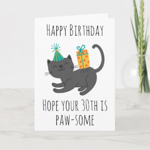猫30th誕生日カード カード