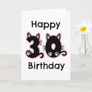 猫30th誕生日カード カード