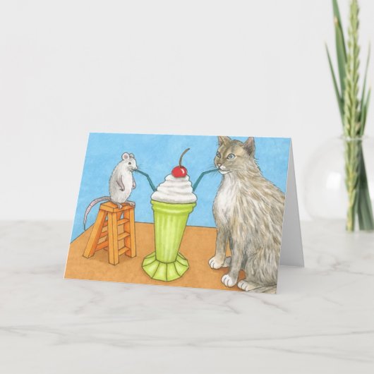 猫365のおもしろいな挨拶状 カード (正面)