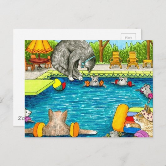 猫383 ポストカード (正面/裏面)