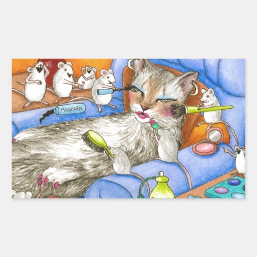 猫388 長方形シール (正面)