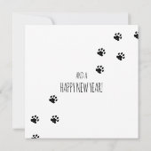 猫4おもしろい枚の写真をプリントMEOWY CHRISTMAS カード (裏面)