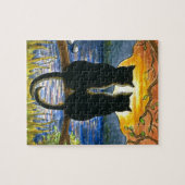 猫582の黒猫 ジグソーパズル (横)