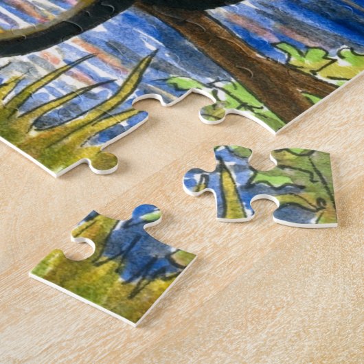 猫582の黒猫 ジグソーパズル (側面)