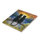 猫582の黒猫 タイル (側面)