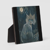 猫5 – 寒い夜 フォトプラーク (正面)