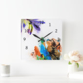 猫610 スクエア壁時計 (ホーム)