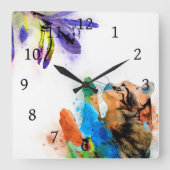 猫610 スクエア壁時計 (正面)