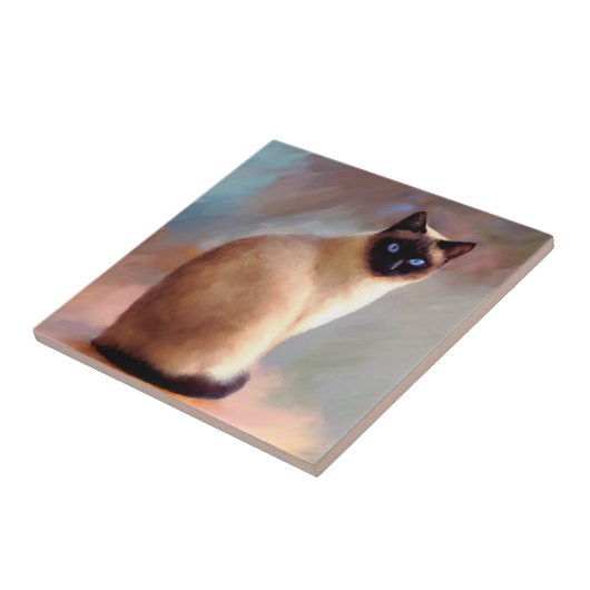 猫613シャム6x6 タイル (側面)