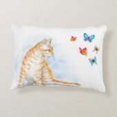 猫616 バタフライ アクセントクッション (裏面)