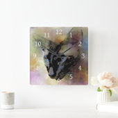猫620 スクエア壁時計 (ホーム)