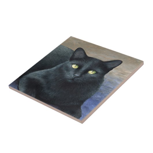 猫621黒猫 タイル (側面)