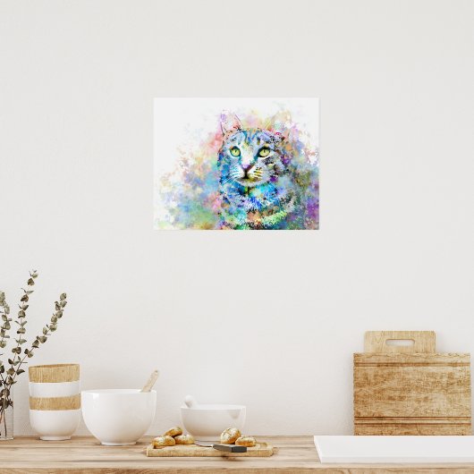 猫674 ポスター (キッチン)