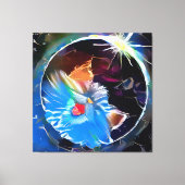 猫6 - 太陽の eclipse キャンバスプリント (正面)