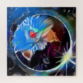 猫6 - 太陽の eclipse ジグソーパズル (横)