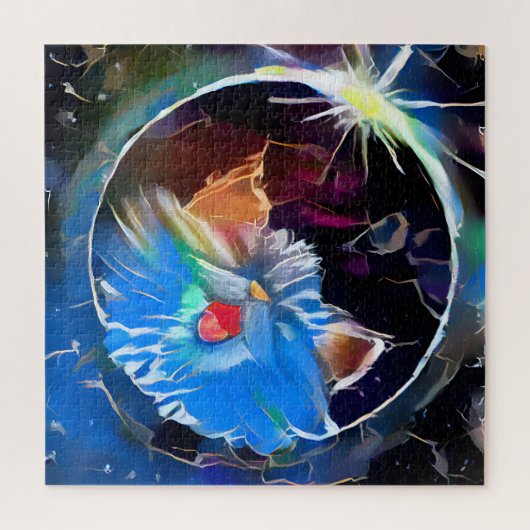 猫6 - 太陽の eclipse ジグソーパズル (縦)