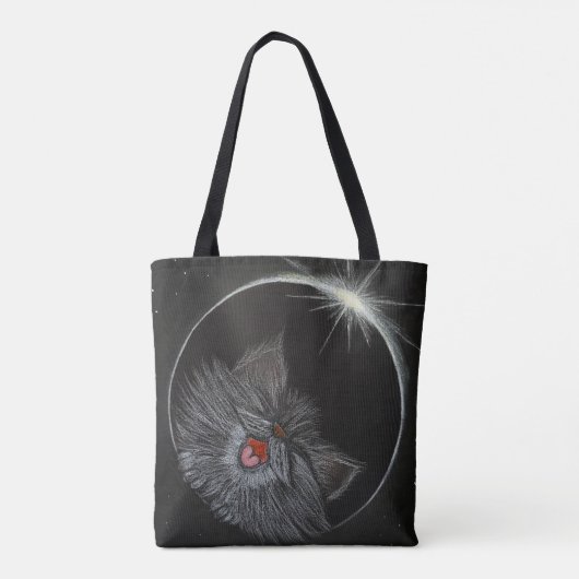 猫6 - 太陽の eclipse トートバッグ (裏面)