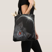 猫6 - 太陽の eclipse トートバッグ (クローズアップ)