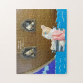 猫！いつも入浴。 ジグソーパズル (縦)