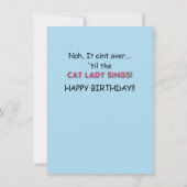 猫!おもしろフラット誕生日カード! カード (裏面)