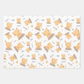 猫 – かわいいヨガ猫for猫好き、ヨガ好き ラッピングペーパーシート (正面2)