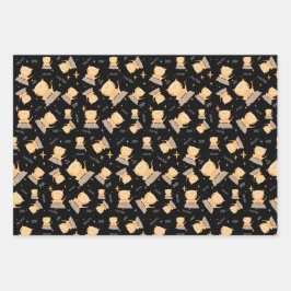 猫 – かわいいヨガ猫for猫好き、ヨガ好き ラッピングペーパーシート