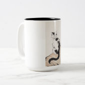 猫（かわいい子猫） (かわいい子猫) (by Xu Beihong) ツートーンマグカップ (正面左)
