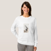 猫 (かわいい子猫) (愛らしい子猫) (Xu Beihong作) Tシャツ (正面フル)
