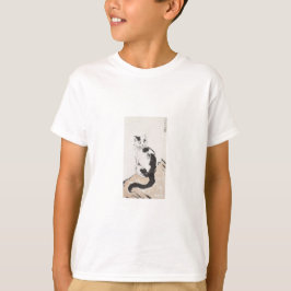 猫 (かわいい子猫) (愛らしい子猫) (Xu Beihong 作) Tシャツ