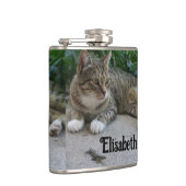猫，かわいい，ペット，グレー，毛皮，国内，ネコ，あなた フラスク (右)