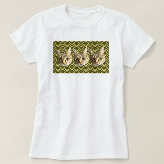 猫　ねこ　CAT Tシャツ (デザイン正面)