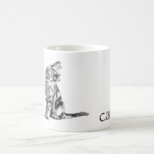 "猫"のマグ コーヒーマグカップ (中央)