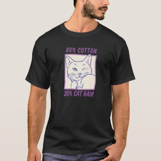 猫+アクセサリー 猫の飼い主と保護猫 Tシャツ