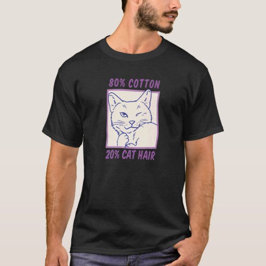 猫+アクセサリー 猫の飼い主と保護猫 Tシャツ (正面)
