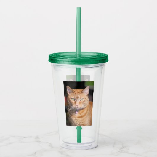 猫 アクリルタンブラー (正面)