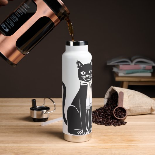 猫 ウォーターボトル (コーヒー)