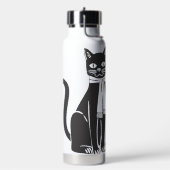 猫 ウォーターボトル (左面)