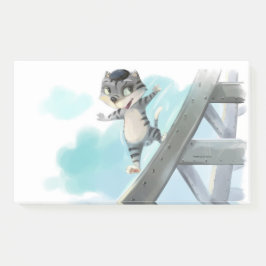 猫、エッフェル塔をスライド – パリ・ノーツ 10" x 6" ポストイット