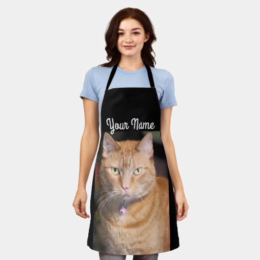 猫 エプロン (着用した状態)