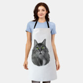 猫 エプロン (着用した状態)