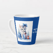 猫 カフェラテマグ (左アングル)